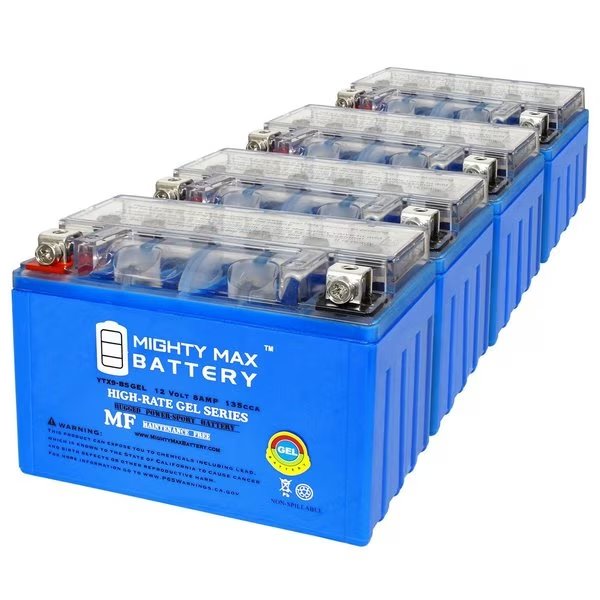 YTX9-BSGEL 12V 8AH GEL Replacement Battery compatible with Kawasaki  26012-0660 - 4PK, Mighty Max Battery, Mfr#: MAX4015628